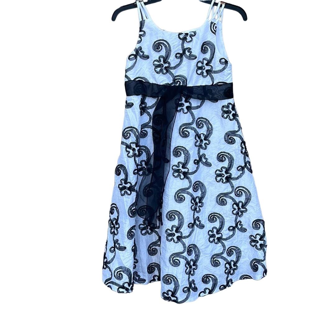 Iris & Ivy black & white formal dress girls size 12 (flowergirl, holiday, party